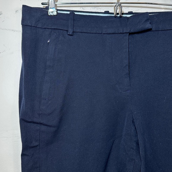 J. Crew Maddie Mid Rise Slim Straight Leg Pant Two Way Stretch Navy Women 8 - Picture 7 of 10